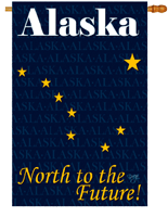 28 x 40 in. Alaska Banner Flag Dyed Sublimation, Double Sided