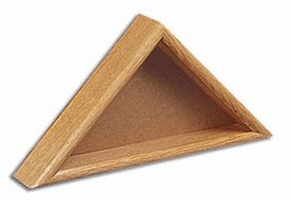 Oak Ceremonial Flag Case, 9 x 18 in. Holds 3 x 5 ft. Folded Flag