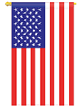 30 X 50 in. Nylon American Flag Banner, Embroidered Stars and Sewn Stripes