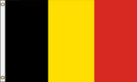 2 x 3 ft. Nylon Belgium Flag. Printed, Canvas Heading and Brass Grommets