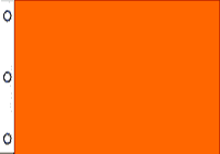 14 x 20 in. Nylon Orange Golf Flag, Solid Color, No Numerals,  Canvas Heading and 3 Grommets