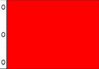 14 x 20 in. Nylon Red Golf Flag, Solid Color, No Numerals,  Canvas Heading and 3 Grommets