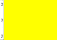 14 x 20 in. Nylon Yellow Golf Flag, Solid Color, No Numerals, Canvas Heading and 3 Grommets