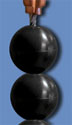 RR12,1 in. Beaded Retainer Ring,Black,12 in. Butt Diameter of Pole