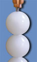 RR12,1 in. Beaded Retainer Ring,White,12 in. Butt Diameter of Pole