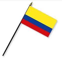Colombia Handheld Flags