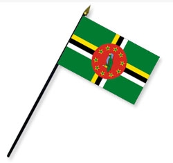 Dominica Handheld Flags