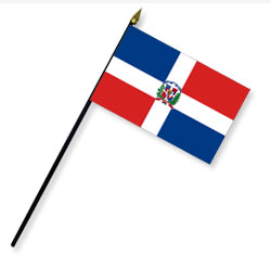 Dominican Republic w/Seal Handheld Flags
