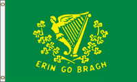 4 x 6 ft. Nylon Erin Go Bragh Flag, Printed, Canvas Heading and Brass Grommets