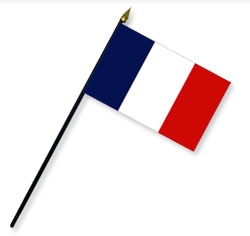 France Handheld Flags