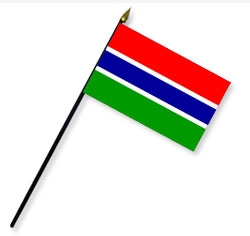 Gambia Handheld Flags