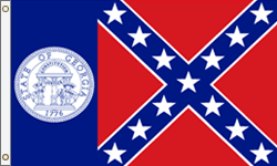 4 x 6 ft. Polyester Georgia Flag. Heading and Brass Grommets Old Design