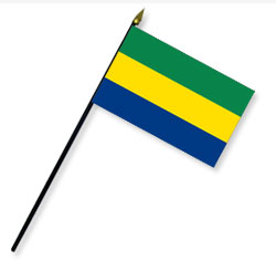 Gabon Handheld Flags