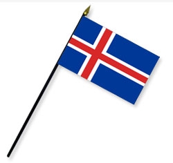 Iceland Handheld Flags