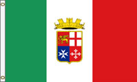 6 x 10 ft. Nylon Italian Ensign Flag. Printed, Canvas Heading and Brass Grommets