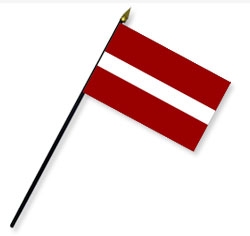 Latvia Handheld Flags
