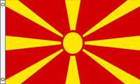 5 x 8 ft. Nylon Macedonia Flag. Printed, Canvas Heading and Brass Grommets