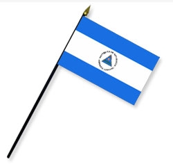 Nicaragua w/Seal Handheld Flags