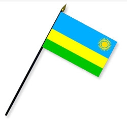 Rwanda Handheld Flags