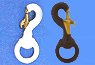 Rubber Coated Brass swivel Snaps