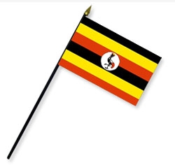 Uganda Handheld Flags
