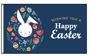 3 x 5 ft. Nylon Easter Eggs, Printed, Canvas Heading & Brass Grommets